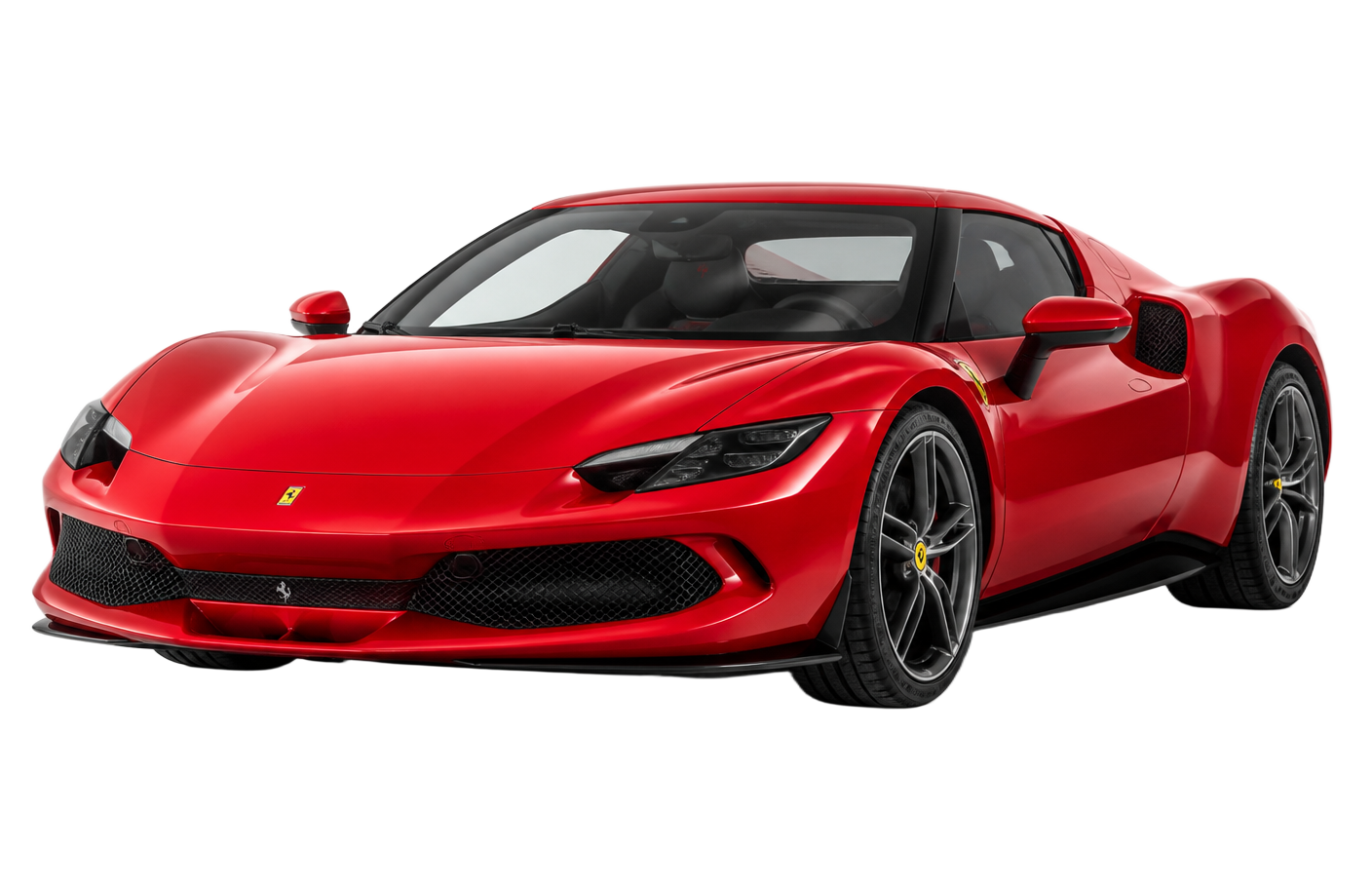 Rød Ferrari supersportsbil til leie